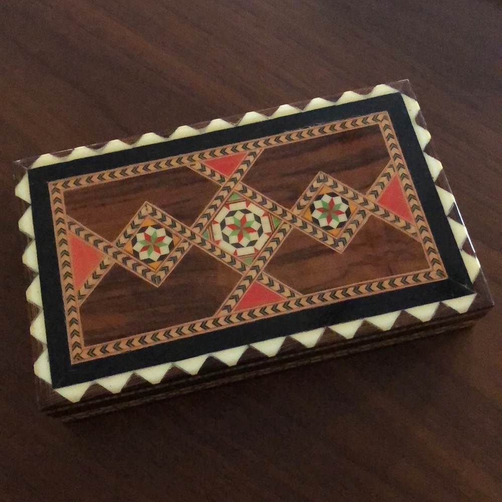 Vintage Southwestern Wooden Jewelry Box